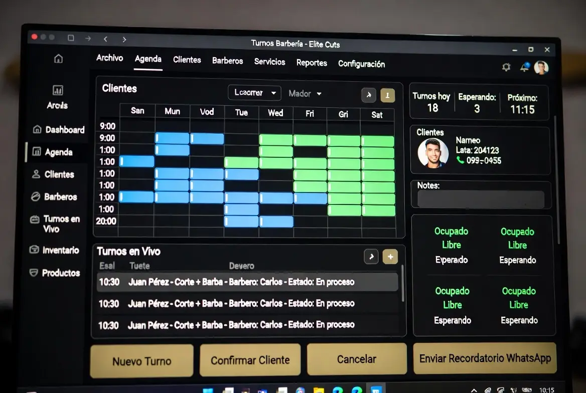Sistema de Turnos para Barberías